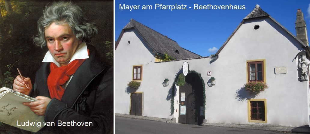 Beethoven Ludwig - Porträt und Mayer am Pfarrplatz (Beethovenhaus)