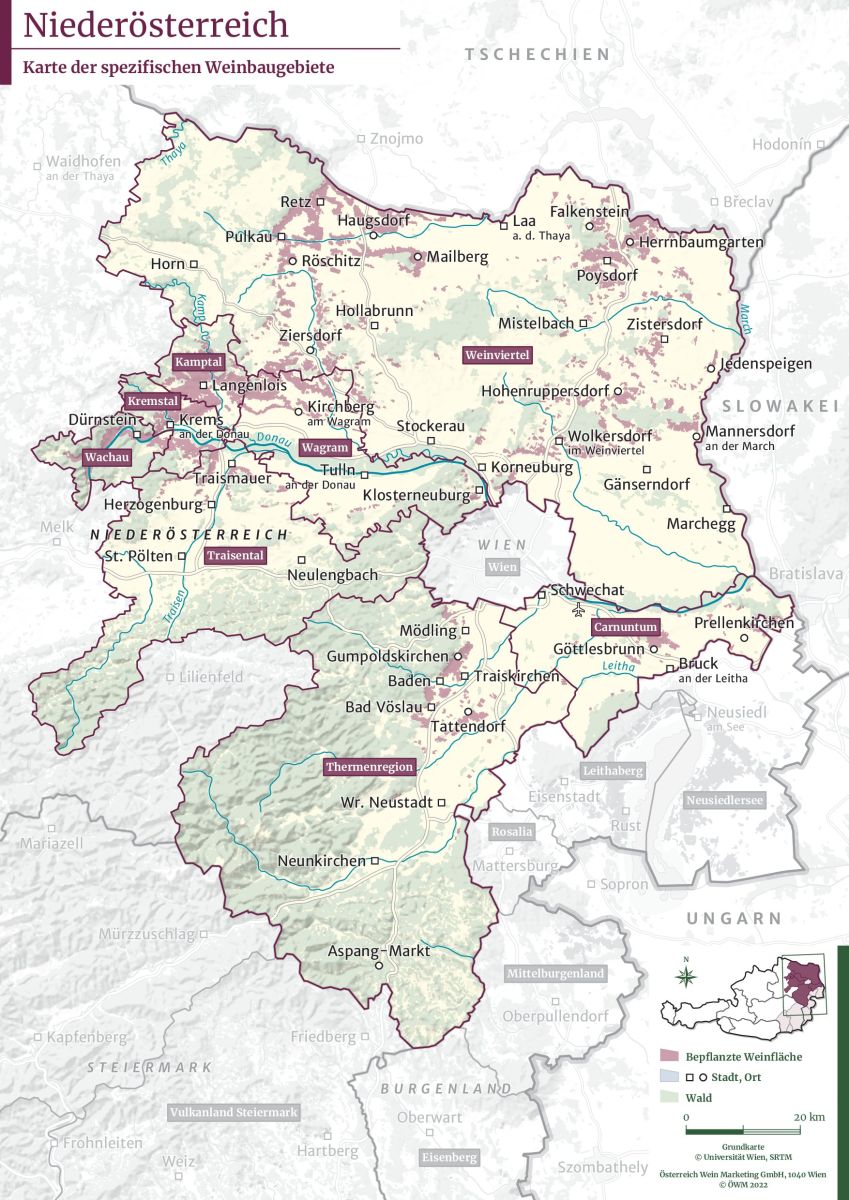 Niederösterreich - topographische Karte